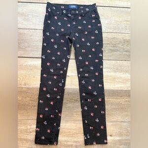 Old Navy Rockstar Skinny Jeggings Girls Size 10 Floral Stretch Dark Wash Jeans